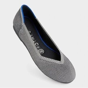 Rothy’s The Flat Dark Grey Birdseye Ballet‎ Style Round Toe 9.5 Retired